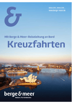 Mit Berge & Meer-Reiseleitung an Bord