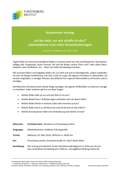 Ich bin viele, nur wie schaffe ich das?