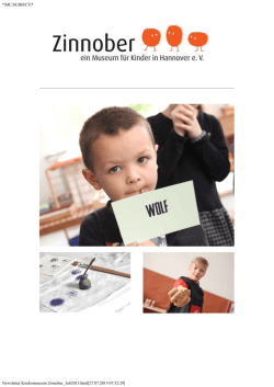 Juli 2015 - Kindermuseum Zinnober
