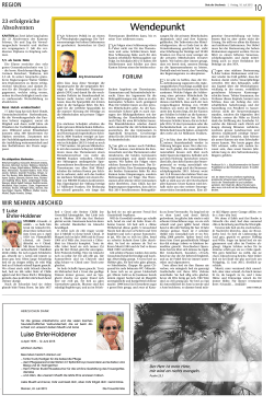 Medienbericht Bote der Urschweiz vom 10.07.2015