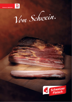 Vom Schwein. - Schweizer Fleisch