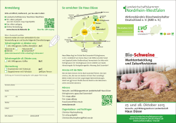Bio-Schweine - Landwirtschaftskammer Nordrhein