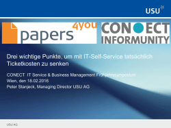 Drei wichtige Punkte, um mit IT-Self-Service tats&auml;chlich Ticketkosten