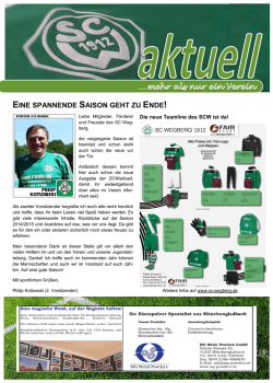 EINE SPANNENDE SAISON GEHT ZU ENDE!