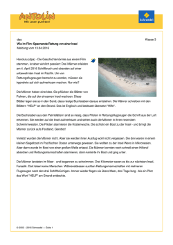 dpa Klasse 3 Wie im Film: Spannende Rettung von einer Insel