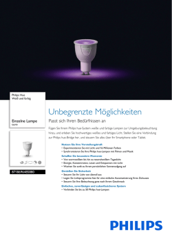 Hersteller Datenblatt Philips hue 6,5W GU10 553.33