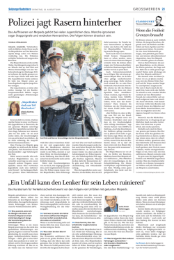 Polizei jagt Rasern hinterher