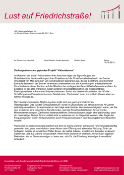 Eine ausf&uuml;hrliche Stellungnahme der ISG