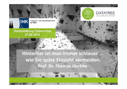 Hinterher ist man immer schlauer
