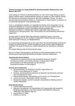 Hinweise f&uuml;r Hausarbeiten