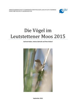 Die V&ouml;gel im Leutstettener Moos 2015