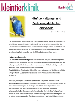 Häufige Haltungs - Kleintierklinik Dr. Meisinger