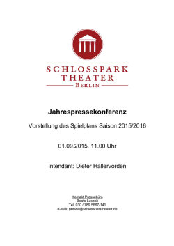 Pressemappe - Schlosspark Theater