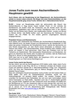 Jonas Fuchs zum neuen Aschermittwoch