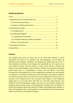 Im Feuer der Spiegelneuronen Milena Hauptmann