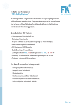 Besonderheit der VRF-Technik: Der dadurch entstandene