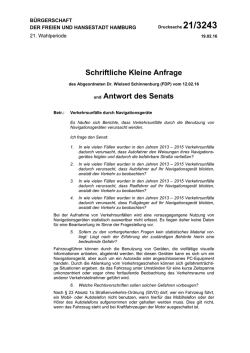 Schriftliche Kleine Anfrage und Antwort des Senats