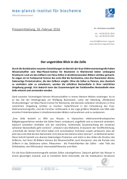 Pressemitteilung - Max-Planck