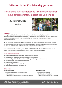 Inklusion in der Kita lebendig gestalten