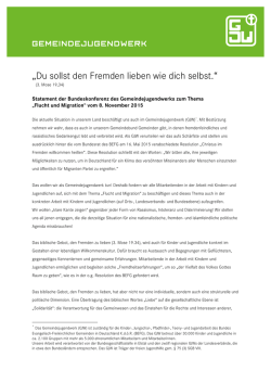 Du sollst den Fremden lieben wie dich selbst.