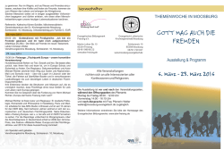 gott mag auch die fremden - Evangelisches Bildungswerk Freising eV