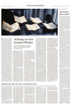 Achtung vor den fremden Werken
