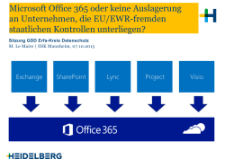 Microsoft Office 365 oder keine Auslagerung an Unternehmen, die