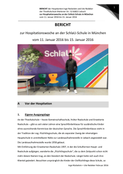 Hospitationswoche an der SchlaU-Schule