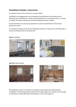 Eheschlie&szlig;ung in Elchingen &ndash; Trauen Sie sich !