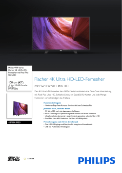 Flacher 4K Ultra HD-LED-Fernseher