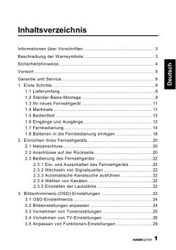 Inhaltsverzeichnis