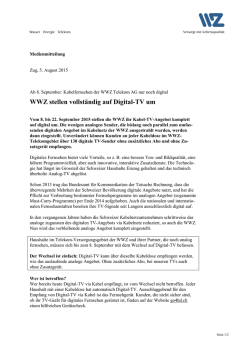 5. August 2015 - SUISSEDIGITAL