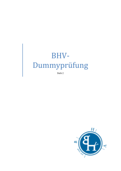 Dummypr&uuml;fung BHV