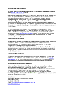 Heimkehren in den Landkreis - BAZ-Initiativ-B&uuml;ro
