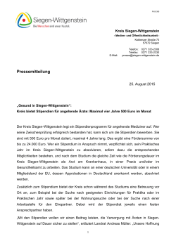 Pressemitteilung - Kreis Siegen