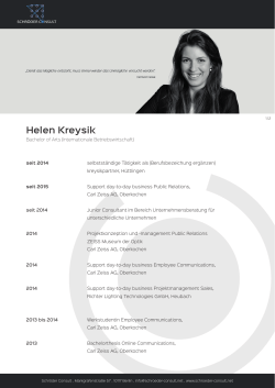 Helen Kreysik - Schröder Consult