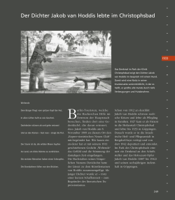 Der Dichter Jakob van Hoddis lebte im Christophsbad