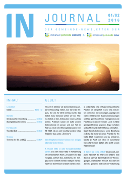 Januar-Februar 2016 - Immanuel Gemeinde Leonberg