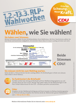 Wählen, wie Sie wählen! - CDU Rheinland