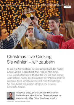 Christmas Live Cooking Sie wählen – wir zaubern