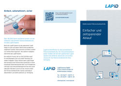 Einfacher und zeitsparender Ablauf