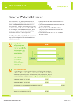Einfacher Wirtschaftskreislauf - Sparkassen