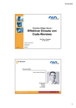 effektiver Einsatz von Code-Reviews