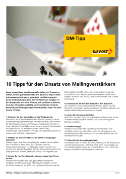 10 Tipps für den Einsatz von Mailingverstärkern