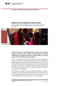 Einsatz von Tablets im Unterricht - my