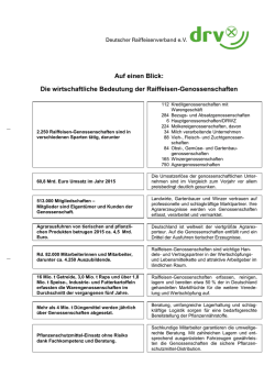 Die wirtschaftliche Bedeutung der Raiffeisen