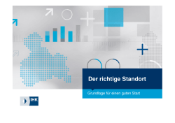 Präsentation Standortwahl - IHK München und Oberbayern