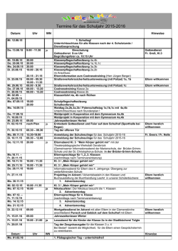 Jahrestermine 2015-16 Eltern
