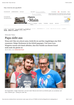 Schwule Väter: Papa zieht aus