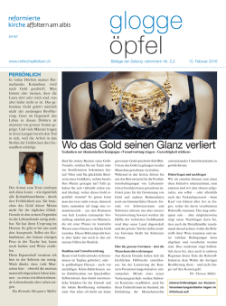 Glogge&ouml;pfel - 12.02.2016 - Wo das Gold seinen Glanz verliert